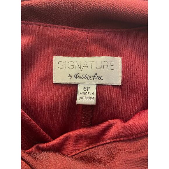 Signature by Robbie Bee  Tie-Neck‎ Sleeveless Shift Dress Size 6P - Picture 2 of 9